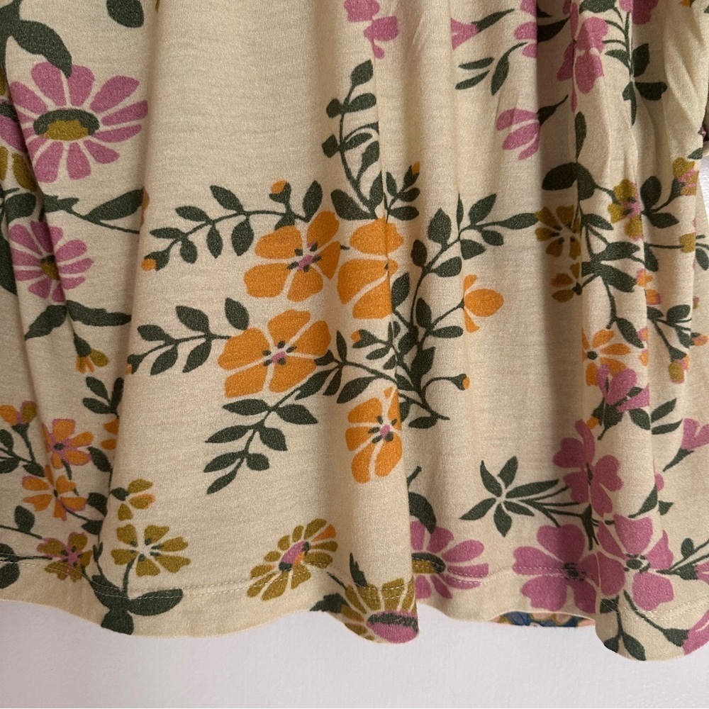 Anthropologie Bl-nk London Top Women's XXS Stephanie Floral Boho Blouse Floral - Picture 10 of 11
